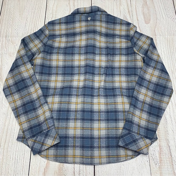 Kuhl Blue and Yellow Plaid Button Down Shirt Medium - Picture 6 of 11